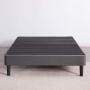 Classic Brands Claridge Upholstered Mattress Foundation | Platform Bed | Metal Frame with Wood Slat Support | Grey, Queen