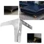 Pack of 4 Furniture Legs, 6 inch/ 15cm Height Sofa Legs Metal Chrome Polished Triangle Furniture Feet with Screws for Table Cabinet Cupboard Couch Bookcase Chair Ottoman DIY Replacement Parts