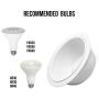 [12-Pack] PROCURU 6'' Metal Recessed Can Light Trim Cover, Step Baffle with Ring, White