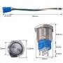 mxuteuk 19mm Momentary Push Button Switch 1 NO 1 NC SPDT ON/Off Silver Stainless Steel Shell with 12v Blue LED Ring with Wire Socket Plug Suitable for 3/4'' Mounting Hole M-19-O-T-BU mxuteuk 19mm Momentary Push Button Switch 1 NO 1 NC SPDT ON/Off Silver Stainless Steel Shell with 12v Blue LED Ring with Wire Socket Plug Suitable for 3/4'' Mounting Hole M-19-O-T-BU