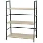 C-Hopetree Ladder Bookshelf - 3 Tier Bookcase Display Shelf - Black Metal Frame C-Hopetree Ladder Bookshelf - 3 Tier Bookcase Display Shelf - Black Metal Frame