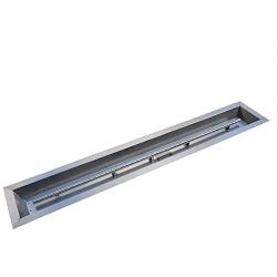 Stanbroil Stainless Steel Linear Trough Drop-in Fire Pit Pan and Burner 72 x 6-Inch