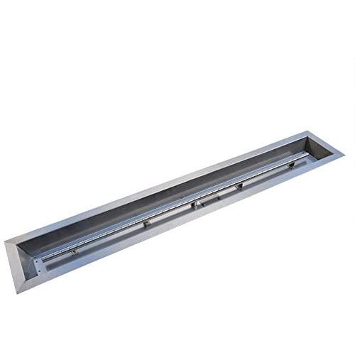 Stanbroil Stainless Steel Linear Trough Drop-in Fire Pit Pan and Burner 72 x 6-Inch