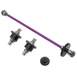 Spare Parts Differential Central Drive Shaft Motor Gear for WLtoys 124018 124019 Parts 1/12 Scale RC Car Buggy Accessory Fittings - 4pcs Purple