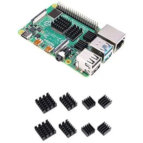 Enokay Raspberry Pi 4 Model B 4B Heat Sink Heatsink Heatsinks Set(Set of 2)(Black) Enokay Raspberry Pi 4 Model B 4B Heat Sink Heatsink Heatsinks Set(Set of 2)(Black)