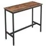 VASAGLE ALINERU Bar Table, Narrow Rectangular Bar Table, Kitchen Table, Pub Dining High Table, Sturdy Metal Frame, 39.4 x 15.7 x 35.4 Inches, Easy Assembly, Industrial Design, Rustic Brown VASAGLE ALINERU Bar Table, Narrow Rectangular Bar Table, Kitchen Table, Pub Dining High Table, Sturdy Metal Frame, 39.4 x 15.7 x 35.4 Inches, Easy Assembly, Industrial Design, Rustic Brown