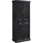 Crosley Furniture Seaside Kitchen Pantry Cabinet - Distressed Black Crosley Furniture Seaside Kitchen Pantry Cabinet - Distressed Black