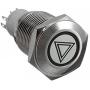 Etopars 12V Car Blue LED Light Emergency Hazard Warning Push Button Metal Toggle Switch 16mm