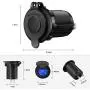 ZHSMS Universal 12V/24V Car Cigarette Lighter Socket Replacement with Blue LED for Car Marine Motorcycle ATV RV and More, Waterproof, Pack of 2 ZHSMS Universal 12V/24V Car Cigarette Lighter Socket Replacement with Blue LED for Car Marine Motorcycle ATV RV and More, Waterproof, Pack of 2