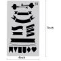 54 Pieces Bullet Stencils Set, Journal Planner Stencils for Journal Notebook Diary Scrapbook DIY Drawing Template Children Creation Drawing (Drawing Stencil)