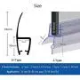 1/4'' Frameless Glass Shower Door Bottom Seal, Weather Stripping Seal Sweep with Drip Rail for 1/4 Inch(6mm) Glass, 39''Long J+ 2PCS x 39'' Long H-Type (H+J-Type)