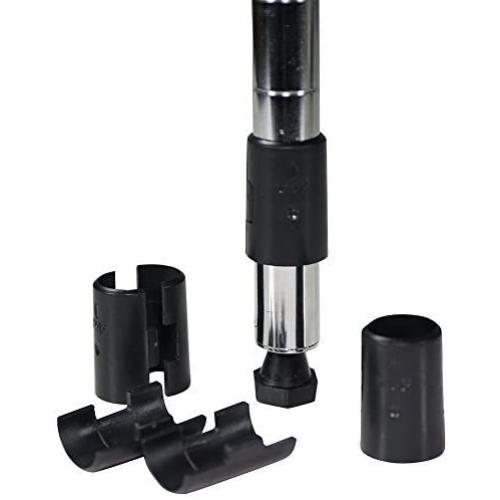 APOLLO HARDWARE 3/4 Inch Shelf Clips/Split Sleeves, Black(3/4'' & 19.1mm Diameter Post Size)(2 Pack)