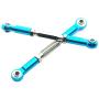 2PCS ShareGoo RC Front Rear Metal Steering Servo Link 70-90mm Adjustable Turnbuckles Camber Linkage Rod Ends for Traxxas Slash 4x4 5807 Stampede HQ727 1/10 RC Car Upgraded Parts,Blue