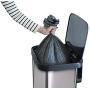 Glad Stainless Steel Step Trash Can with Clorox Odor Protection | Large Metal Kitchen Garbage Bin with Soft Close Lid, Foot Pedal and Waste Bag Roll Holder, 20 Gallon
