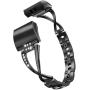 Glebo Compatible with Fitbit Charge 2 Bands for Women, Bling Bracelet Metal Straps Bracelet Bangle Wristbands Accessories Replacement Bands for Fitbit Charge 2 Band Small Large, Black
