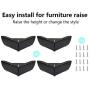 Zorfeter 2 Inch Furniture Legs, Set of 4 Metal Sofa Feets DIY Replacement Parts Minimalist Design for Cabinet Cupboard Sofa Couch, Matte Black