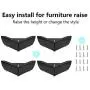 Zorfeter 2 Inch Furniture Legs, Set of 4 Metal Sofa Feets DIY Replacement Parts Minimalist Design for Cabinet Cupboard Sofa Couch, Matte Black Zorfeter 2 Inch Furniture Legs, Set of 4 Metal Sofa Feets DIY Replacement Parts Minimalist Design for Cabinet Cupboard Sofa Couch, Matte Black