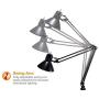 Bostitch Office VLF100 LED Swing Arm Desk Lamp with Clamp Mount, 36'' Reach, Includes LED Bulb,Black