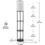 Globe Electric 67042 Reid Floor Lamp, 57.5'', Matte Black with White Globe Electric 67042 Reid Floor Lamp, 57.5'', Matte Black with White