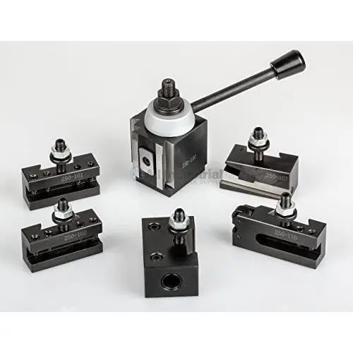 AXA Piston Tool Post Set CNC High Precision Quick Change Lathe Holder 100 Series AXA Piston Tool Post Set CNC High Precision Quick Change Lathe Holder 100 Series