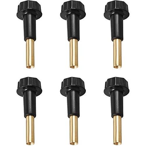 ECUDIS Pack of 6 On/Off Replacement Light Lamp Turn Switch Knobs with 1/2'' Extensions, Black