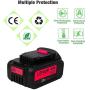 8-Pack 5.0Ah DCB204 Battery for Dewalt 20V MAX XR Lithium Ion Batteries DCB205 DCB200 DCB203 DCB206 DCB204BT-2 DCB201