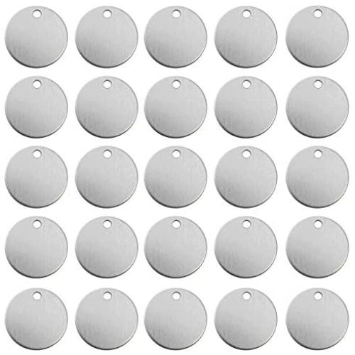 1'' Soft Strike Aluminum Stamping Blanks with Hole (100 Pack). 0,06'' Thick. Soft Temper, Deeper Impressions.