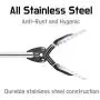 FTH All Stainless Steel Grabber Reacher 48'' Pickup Tool Heavy Duty Trash Picker Log BBQ Fireplace pits Snake Tongs