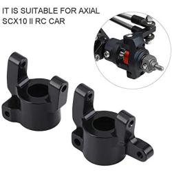 Dilwe RC Car Steering Knuckle, Metal Front C-Hub Carrier Steering Knuckle for Axial SCX10 II RC Car RC Model Parts Accessories (Black)