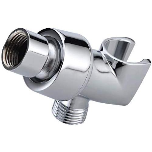 All Metal Shower Head Holder for Hand Held Showerheads, Polished Chrome | Adjustable Shower Arm Mount with Universal Wall Hook Bracket and Brass Pivot Ball All Metal Shower Head Holder for Hand Held Showerheads, Polished Chrome | Adjustable Shower Arm Mount with Universal Wall Hook Bracket and Brass Pivot Ball