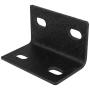 OTTFF 10 Pcs 1¾x1¾x2¾ in Slotted Hole Bed Corner Braces, DIY Adjustable L Bracket, Heavy Duty Steel Brackets, Black Powder Coated 90°Arc Angle Support Metal Holder Joint Fastener
