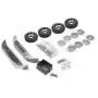 V GEBY RC Trailer, 1/10 RC Crawler Truck Spare Parts RC Wheel Type Heavy Duty Metal Trailer Dual Axle RC Model Hop-ups