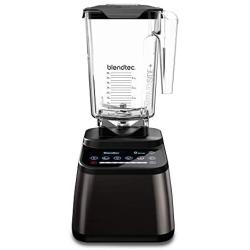 Blendtec Designer 725 Blender - WildSide+ Jar (90 oz) and Twister Jar (37 oz) BUNDLE - Professional-Grade Power - Self-Cleaning - 6 Pre-Programmed Cycles - 100-Speeds - Gunmetal/Black