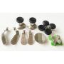Hisonders 15 in 1 Metal Thumbsticks Joysticks Paddles Dpads Hair Trigger Locks with T8 Open Tool Replacement Parts Kits for Xbox One Elite Controller (Black)