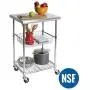 Seville Classics Stainless-Steel Professional Kitchen Work Table Cart Utility NSF-Certified Storage, 24'' W x 20'' D x 36'' H, Chrome Seville Classics Stainless-Steel Professional Kitchen Work Table Cart Utility NSF-Certified Storage, 24'' W x 20'' D x 36'' H, Chrome