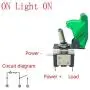 ESUPPORT Car Green Cover Green LED Light Rocker Toggle Switch SPST ON Off Pack of 5