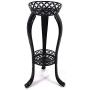 32'' Plant Stand Metal Flower Holder Pot with 2 Tier Garden Decoration Display Patio Standing Plant Flower Pot Rack Display Shelf for Garden Office Indoor Outdoor