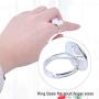 Jdesun 20 Pieces Ring Blanks with 16mm Adjustable Ring Bases, Metal Round Finger Ring Trays, Gold and Silver Plated