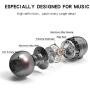 in Ear Headphones Wired Headphone Metal Stereo Heave Bass Earphones with Micphone Mic with Volume Control (Gray 2pairs)