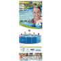 Intex 15ft x 48in Metal Frame Above Ground Swimming Pool Set & 15ft Pool Cover