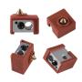 3D Printer Heater Block Silicone Cover, Aokin MK7 MK8 MK9 Silicone Sock for MK7/8/9 3D Printer Hotend Extruder, Creality CR-10, S4, S5, Ender 3, Anet A8, Brown, 3 Pcs