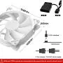 uphere 120mm White Case Fan Long Life for PC Computer Case Cooling 3-Pack(12WT3-3) uphere 120mm White Case Fan Long Life for PC Computer Case Cooling 3-Pack(12WT3-3)