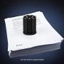 Quickly Revolver Pen Holder, Metal Pencil Holder, Silver/black/red Colors Office Supplies And Desk Organizers (Silver)