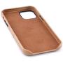 Dockem iPhone 12 & iPhone 12 Pro Wallet Case: Built-in Metal Plate for Magnetic Mounting & 2 Credit Card Holders (6.1'' Exec M2, Smooth Synthetic Leather, Tan)