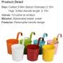 Hanging Flower Pots (10pcs), Balcony Garden Plant Planter Metal Iron Mini Flower Seedlings Brigade Fence Bucket Pots Hanger Planter for Home Decor Hanging Flower Pots (10pcs), Balcony Garden Plant Planter Metal Iron Mini Flower Seedlings Brigade Fence Bucket Pots Hanger Planter for Home Decor