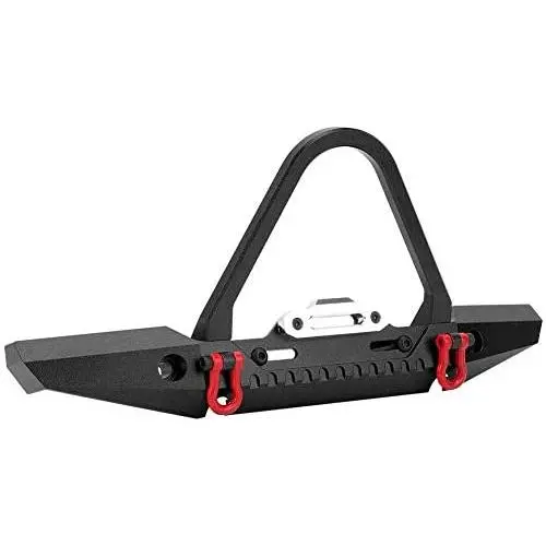 Dilwe RC Car Front Bumper, Aluminum Alloy Front Bumper Fits for HPI/TRX-4/SCX10/SCX10 II Crawler Car Accessory Parts(Black)