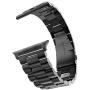 U191U Band Compatible with Apple Watch 38mm 42mm Stainless Steel Wristband Metal Buckle Clasp iWatch 40mm 44mm Strap Replacement Bracelet for Apple Watch Series 4/3/2/1 Sports Edition(Black, 42MM)