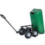 COLIBROX 650LB Green Garden Cart Dump Wagon Trailer Lawn Wheels Rolling Storage Wagon Carrier Barrow Air Tires Heavy Duty