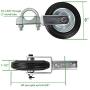 Mofeez Gate Wheel for Metal Swing Gate with 1-5/8'' Thru 2'' Gate Frames, Gate Support Wheel for Chain Link Fence, Prevent Gate from Dragging