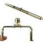 Lamp Harp Holder lamp shade parts 8 9 10 inch lampshade adapter 3/8 IP Standard E14 E26 E27 Light Base UNO Fitter Adapter Converter Finial Set Adjustable Works with Most of Lamp Style Gold